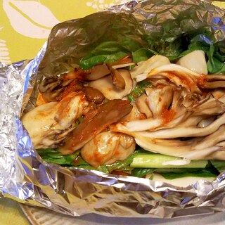 牡蠣・舞茸・長芋のﾎｲﾙ焼き